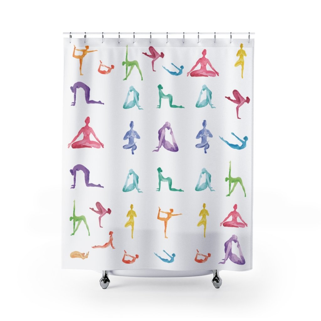 Yoga Poses Shower Curtains