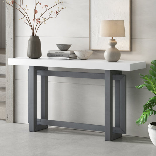 Empire Modern Contemporary Black and White Console Table