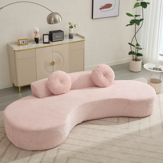 Pink Curved Cloud Sofa