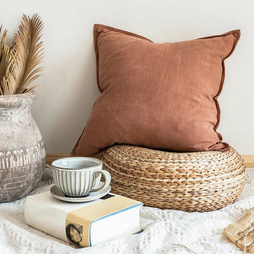 Minimalist Modern Linen Throw Pillow Cover