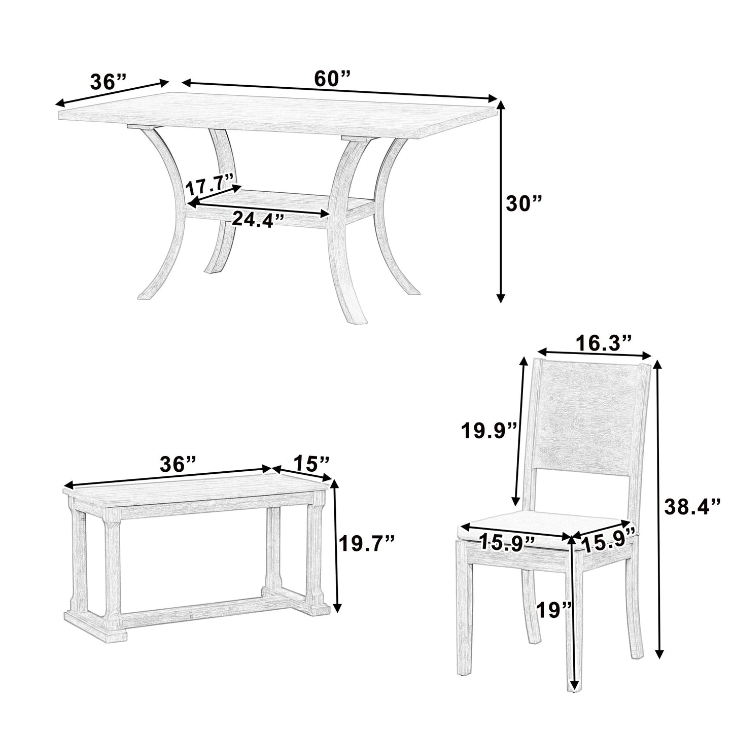 Kai 6-Seater Dining Table Set